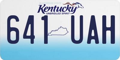 KY license plate 641UAH