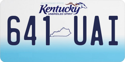 KY license plate 641UAI
