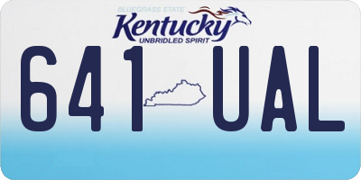 KY license plate 641UAL