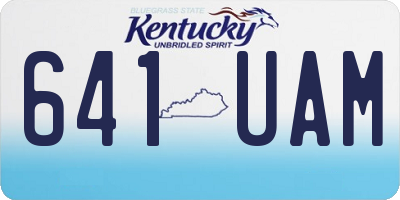KY license plate 641UAM