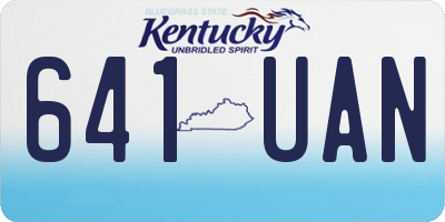 KY license plate 641UAN
