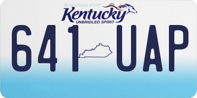 KY license plate 641UAP