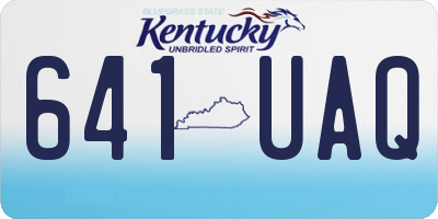 KY license plate 641UAQ