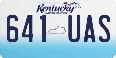 KY license plate 641UAS