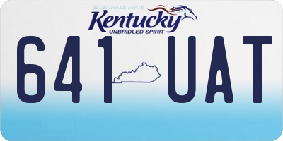 KY license plate 641UAT