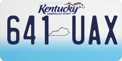 KY license plate 641UAX