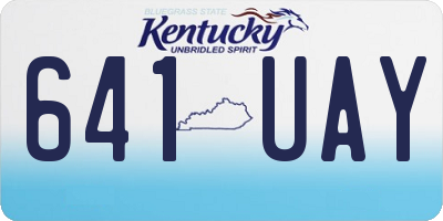 KY license plate 641UAY
