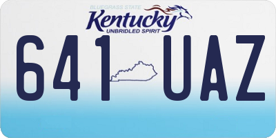 KY license plate 641UAZ