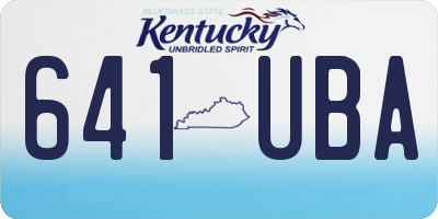 KY license plate 641UBA