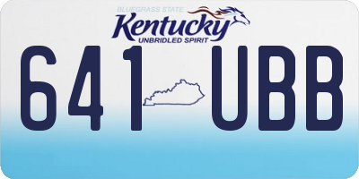 KY license plate 641UBB