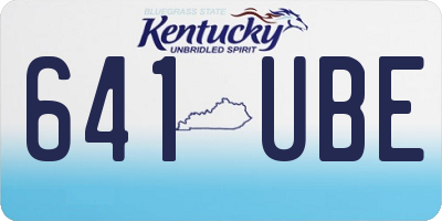 KY license plate 641UBE
