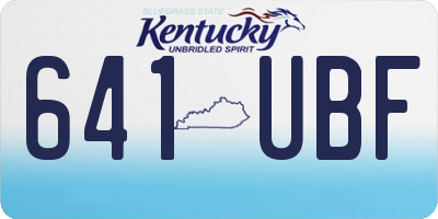 KY license plate 641UBF