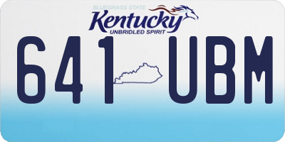 KY license plate 641UBM