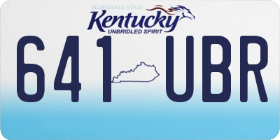 KY license plate 641UBR