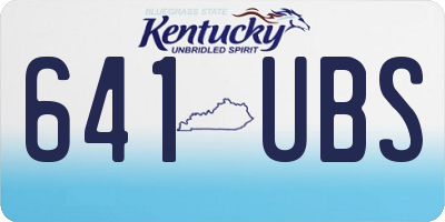KY license plate 641UBS