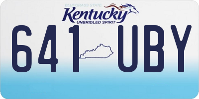 KY license plate 641UBY