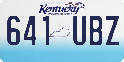 KY license plate 641UBZ