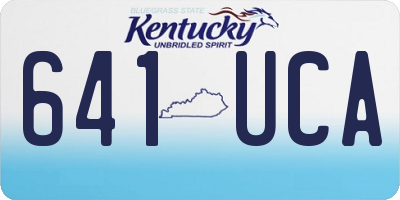 KY license plate 641UCA