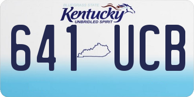KY license plate 641UCB