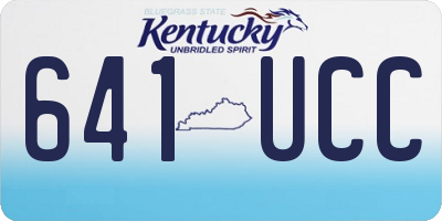 KY license plate 641UCC