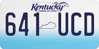 KY license plate 641UCD