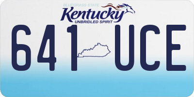 KY license plate 641UCE