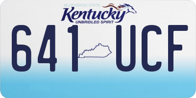 KY license plate 641UCF