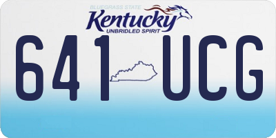KY license plate 641UCG