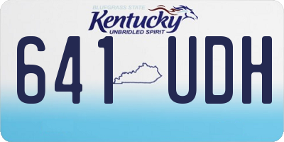 KY license plate 641UDH