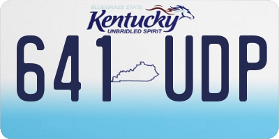 KY license plate 641UDP