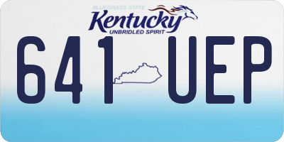 KY license plate 641UEP