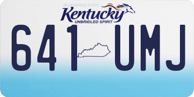 KY license plate 641UMJ