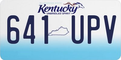 KY license plate 641UPV