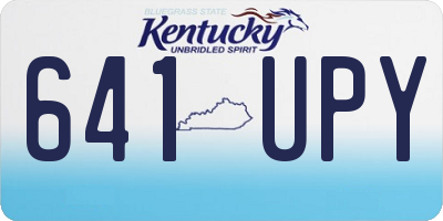 KY license plate 641UPY