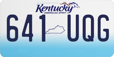 KY license plate 641UQG