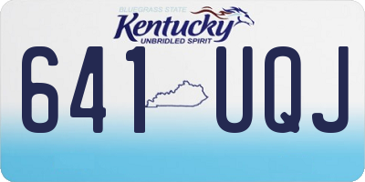 KY license plate 641UQJ