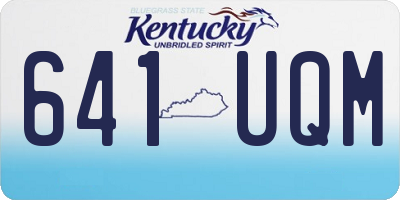 KY license plate 641UQM