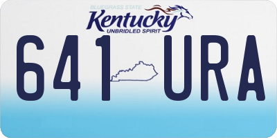 KY license plate 641URA