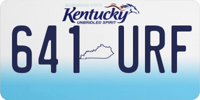KY license plate 641URF