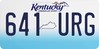 KY license plate 641URG