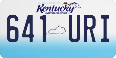 KY license plate 641URI