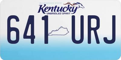 KY license plate 641URJ