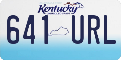 KY license plate 641URL