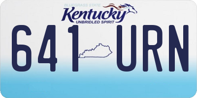 KY license plate 641URN