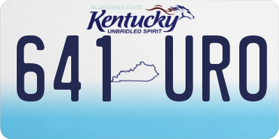 KY license plate 641URO