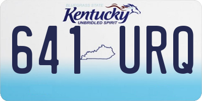 KY license plate 641URQ