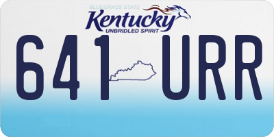 KY license plate 641URR