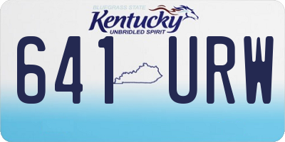 KY license plate 641URW
