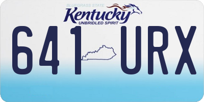 KY license plate 641URX