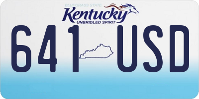 KY license plate 641USD